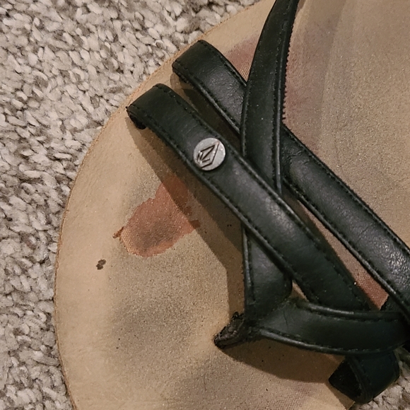 Volcom women's lookout sandal black, size 6 - Picture 5 of 7